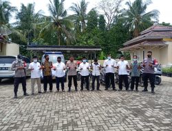 Silaturahmi Tiga Pilar dan Bansos Kapolsek Mancak bersama para Kepala Desa Wilayah Kecamatan Mancak