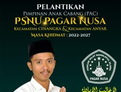 Muhamad Akbar Resmi di Lantik Sebagai Ketua (PAC PSNU) Kecamatan Cinangka
