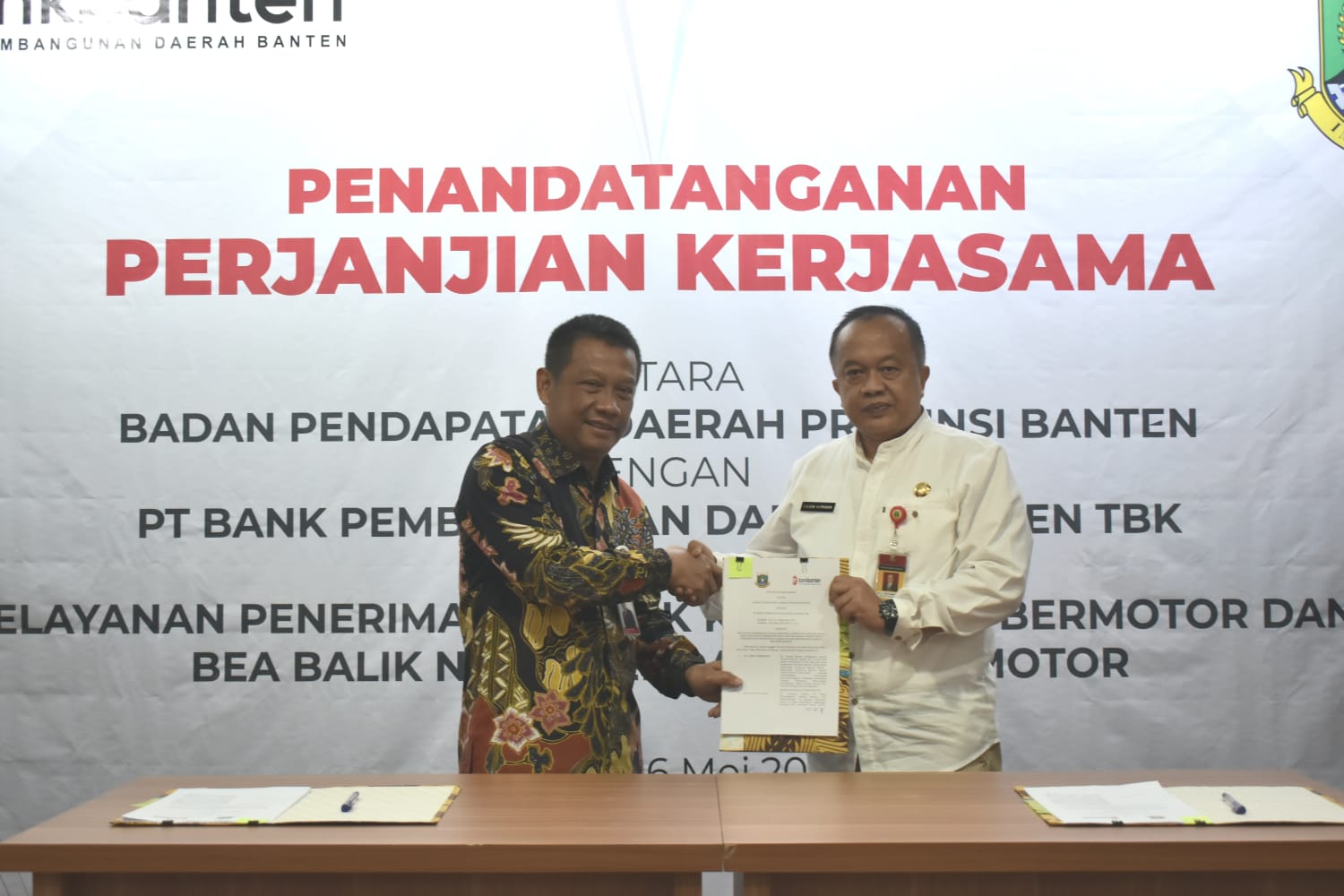 Pemprov Banten Perpanjang Perjanjian Kerjasama dengan Bank Banten